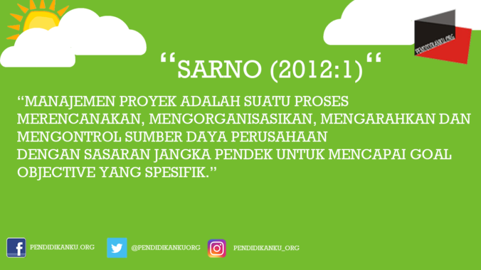 Manajemen Proyek Menurut Sarno (2012:1)
