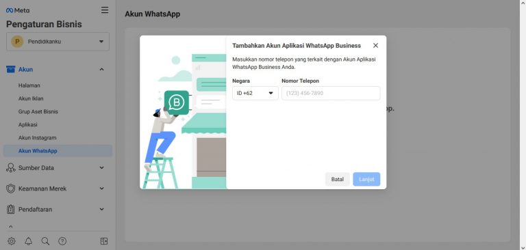 Cara Menambahkan Akun Whatsapp