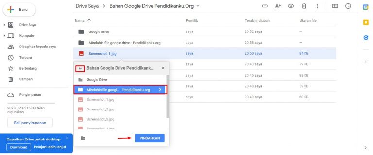 cara memindahkan file dari email ke google drive