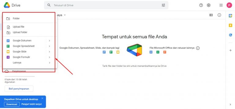 cara menyimpan file dari email ke google drive